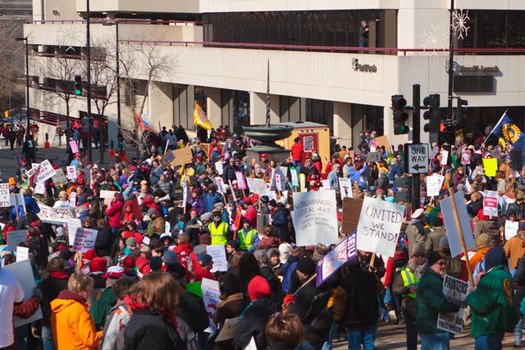 The Working People's Day of Action is calling for equitable pay, affordable health care, quality schools and vibrant communities. (Matt Baran/Flickr)