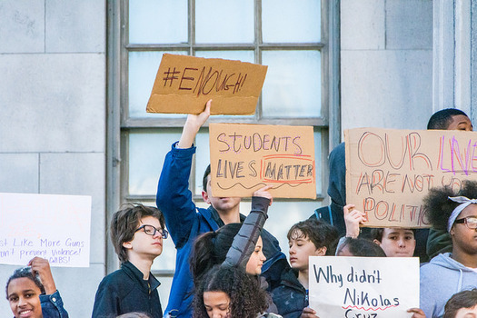 Students nationwide walked out of class last week to protest gun violence. (Jeffrey Bary/Flickr)