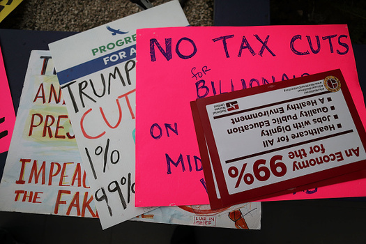 Groups across the country are rallying ahead of tax day to push for a fairer tax structure. (Joe Raedle/Getty Images)