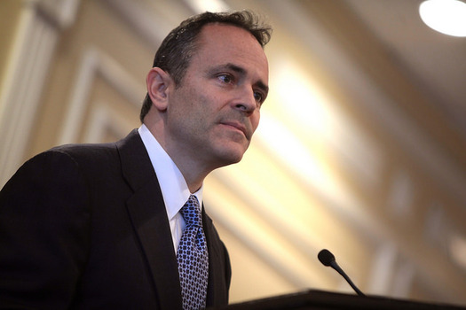 Kentucky Gov. Matt Bevin is coming under fire for vetoing budget and revenue bills and passing a controversial pension reform bill. (Gage Skidmore/Flickr)