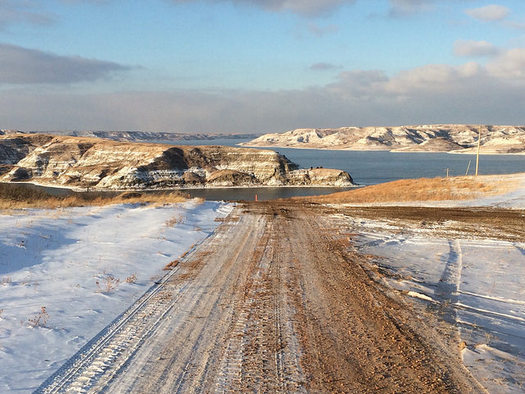 More than a million gallons of saltwater from an oil operation spilled on the Fort Berthold Indian Reservation in 2014. (Denis Fischer/Bureau of Reclamation)