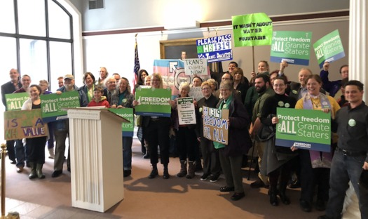 Business leaders, health-care experts, faith leaders and transgender people spoke in support of HB 1319. (Hannah Willard)