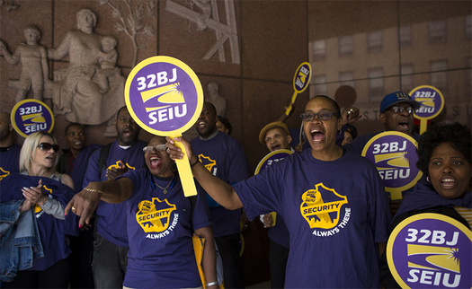 Security workers say lowering standards for contractors would threaten workers' gains and reduce safety. (SEIU 32BJ)