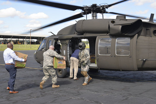 The North Carolina Army National Guard delivered food and supplies to communities in the aftermath of Hurricane Matthew, and many of those communities are still trying to recover. (NC National Guard/flickr)