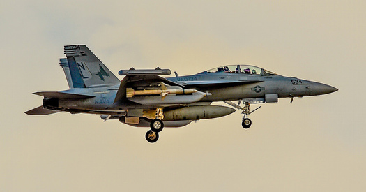 U.S. Navy jets known as Growlers are as loud as Seattle rush hour traffic. (Toms Del Coro/Flickr)