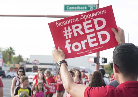 Arizona is just one of several states where teachers have walked out this spring, taking inspiration from a successful teacher strike in West Virginia. (Katherine Davis-Young/PNS)