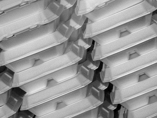 An undetermined number of polystyrene containers are generated daily across North Carolina, and a statewide ban would ask businesses to use compostable containers instead. (Jasmine/flickr)