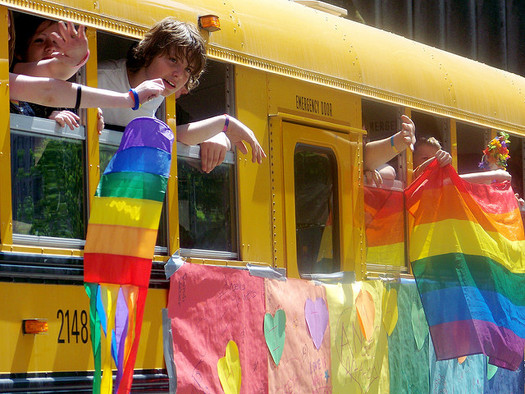 The Human Rights Campaign says policies that promote inclusive school atmospheres are key to protecting LGBTQ teens' well-being. (jglsongs/Flickr) 
