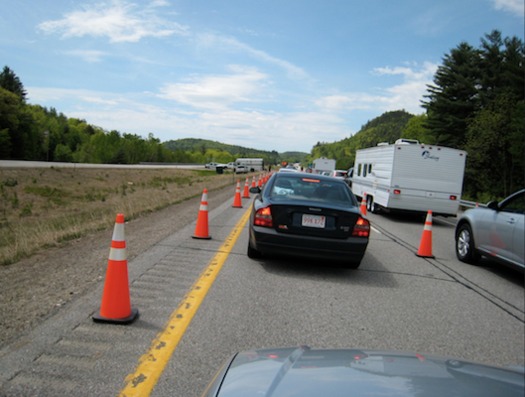 Customs Border Patrol checkpoints that have sprung up in New Hampshire are slowing traffic and alarming some people. (Chris Dag/Flickr)
