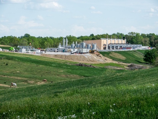 Jill Antares Hunkler of Belmont County lives near the Humphryes MarkWest compressor station. (John Morgan)