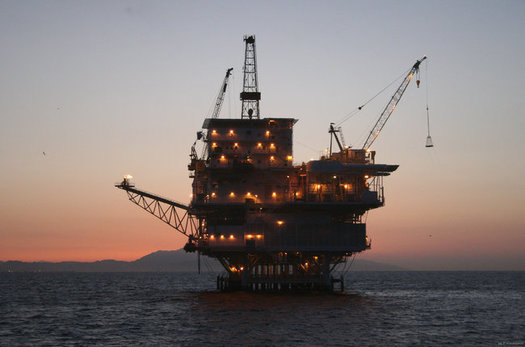 The oil platform Gail, located near Santa Barbara, is one of 24 rigs in federal waters off the California coast. (California Bureau of Ocean Energy Management)