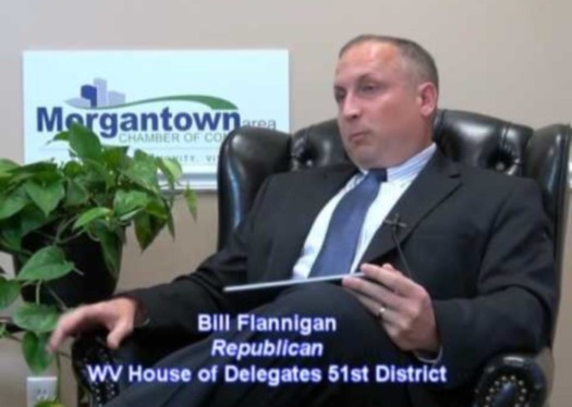 Bill Flanigan has given up running for office and has become a hemp farmer. (Bill Flanigan/Youtube/Morgantown Chamber of Commerce) 