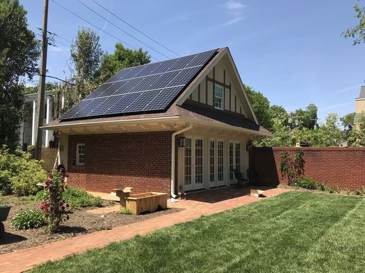 The Thomason family of Charlotte added home solar panels earlier this summer and already reports a decrease in its electric bill. (Courtesy of Bob Thomason)