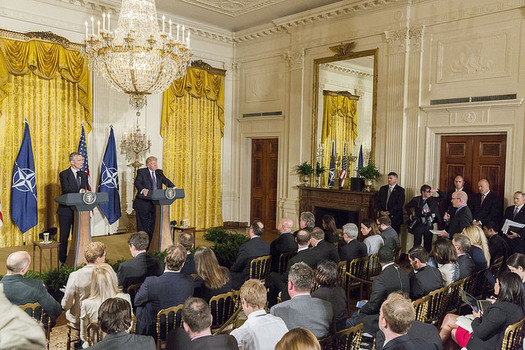 President Donald Trump frequently has referred to the media as the "enemy of the people." (Paul Williams/The White House)
