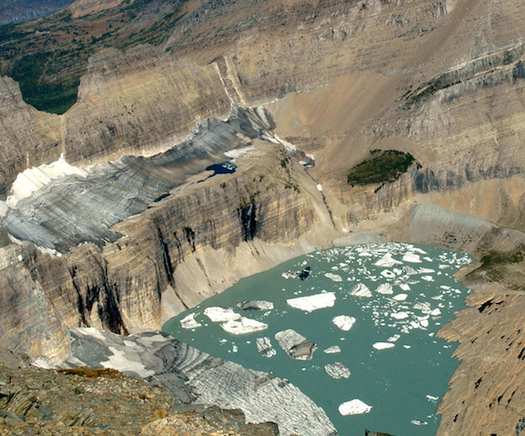 As temperatures have gone up over the past century, many glaciers in Glacier National Park have melted. (Blase Reardon/USGS)