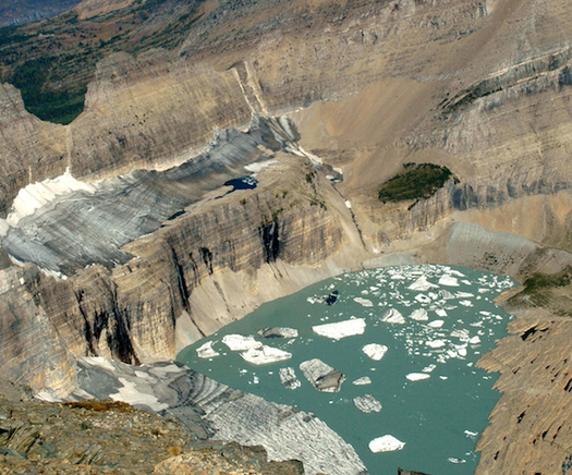 As temperatures have gone up over the past century, many glaciers in Glacier National Park have melted. (Blase Reardon/USGS)