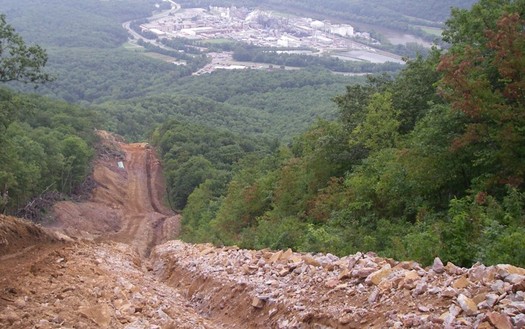 Natural gas pipeline projects through the rugged Appalachian Mountains inevitably run into serious slope erosion problems. (Dominion Pipeline Monitoring Coalition)