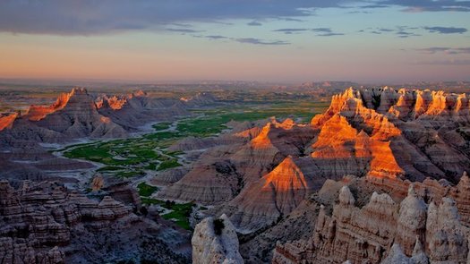 South Dakota's Badlands is one of 400 sites within the National Parks system, which includes 28,000 buildings and 18,000 miles of trails.  (nationalparks.org) 