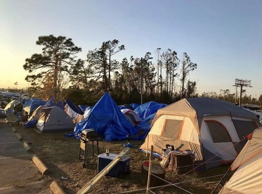 Many Panama City area residents displaced after Hurricane Michael are still living in tents. (Steve Lowe) 