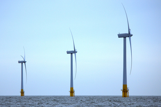 Six wind turbines would be installed eight miles off the coast of Cleveland if the Icebreaker project gets approval. (Rob Faulkner/Flickr)