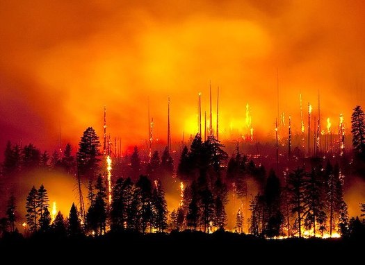 Wyoming residents are concerned about the increasingly visible impact of climate change, including wildfires, according to a new poll of voters in eight Western states. (Pixabay)
