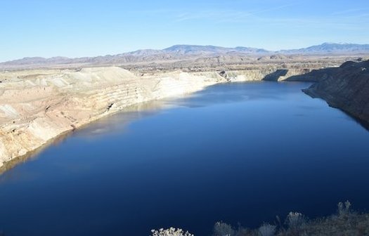 A large pit lake remains at the site of the abandoned Anaconda Copper Mine in Mason Valley, Nev. (Ian Bigley)