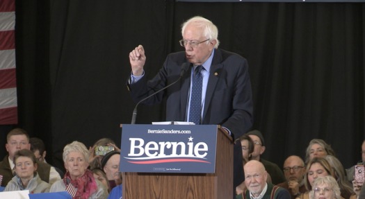 Sen. Bernie Sanders made his first official 2020 campaign appearance in Concord on Sunday. (Kevin Bowe)