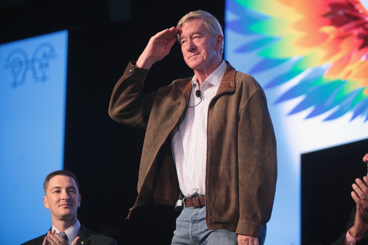 Bill Weld, who served as governor of Massachusetts in the 1990s, is the first candidate running against President Donald Trump in the 2020 Republican primary. (Greg Skidmore/Flickr)