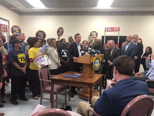 The minimum wage bill, signed last week, will raise pay for 330,000 Connecticut workers. (govnedlamont/instgram.com)