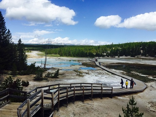 Yellowstone National Park needs more than $563 million in backlogged maintenance and repairs, including segments of boardwalks near geothermal sites. (Pixabay)