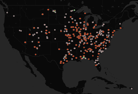 About 90% of U.S. coal plants pollute groundwater with dangerous levels of toxic contaminants from coal ash, according to a study by the Environmental Integrity Project and Earthjustice. (earthjustice.org)