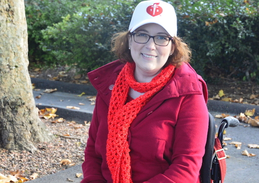 Nine years after a stroke that left her unable to walk, Courtney Wilkins still is making progress. (American Heart Association)