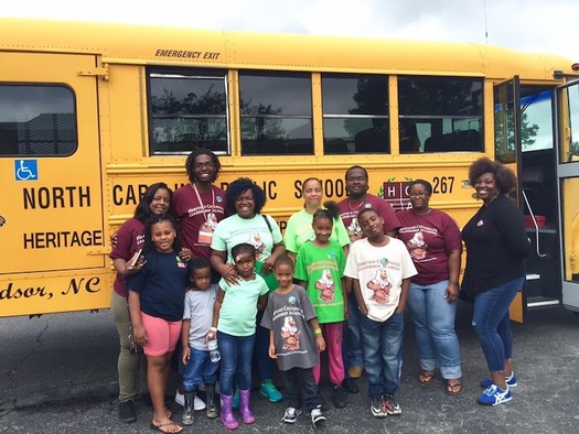 Students and staff of Heritage Collegiate Leadership Academy, a charter school in Windsor. The school closed its doors in 2016. (Kashi Bazemore)