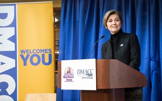 Iowa Gov. Kim Reynolds says the new partnership between Des Moines Area Community College and the University of Northern Iowa will increase access to higher education. (dmacc.edu)