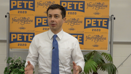 Former Mayor Pete Buttigieg of South Bend, Ind. is currently in fourth place in the latest national Democratic Party primary opinion polls. (Kevin Bowe/Public News Service) 