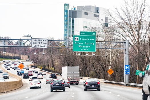 Maryland Gov. Larry Hogan's plan to reduce greenhouse-gas emissions in the state includes a controversial proposal to widen the Capital Beltway and add toll lanes. (Adobe Stock)
