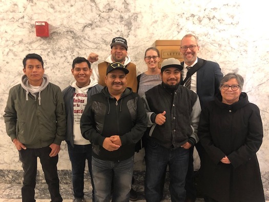 Farmworkers were at the State Capitol in Olympia this week, pushing for an update to the Washington Farm Labor Contractor Act. (Community to Community Development)