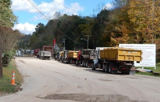An investigation by Rolling Stone magazine found the waste from Marcellus wells that crowds some area roads is radioactive enough to be seen as a threat to workers and the public. (Bill Hughes)
