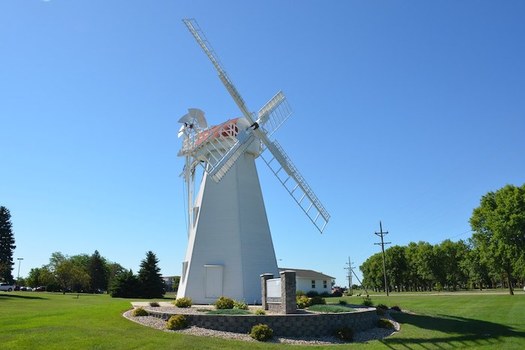 The historic 1880s Grist Mlll in Milbank, S.D., was completely reconstructed in 2009. (Flickr) 