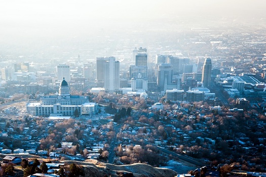 The Salt Lake Valley experiences a choking air inversion every winter due to tailpipe emissions and other pollutants.  (Kryhin/AdobeStock)