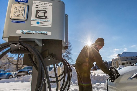 Finding a charging station can induce anxiety for electric-vehicle owners, but six stations are located in and around Yellowstone National Park. (Herbert/National Parks Service)