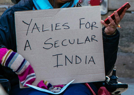 The group Students Against Hindutva is holding protests across the United States to support Muslims facing harsh treatment in India. (Students Against Hindutva)