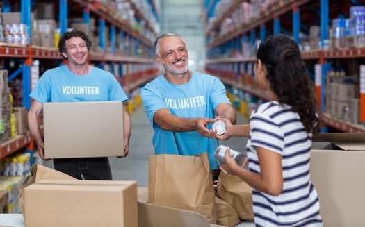 Hunger Solutions Minnesota is encouraging people planning to donate extra supplies to food shelves to take in boxes from neighbors. They say fewer trips can help prevent the spread of the coronavirus. (Adobe Stock)
