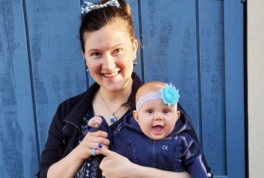 Folks wear blue in April to show their commitment to preventing child abuse. (Erica Roth)