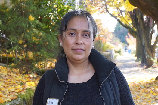 Norma Martinez, a janitor in Portland, has been able to keep her health insurance because she is employed during the pandemic. (SEIU Local 49)