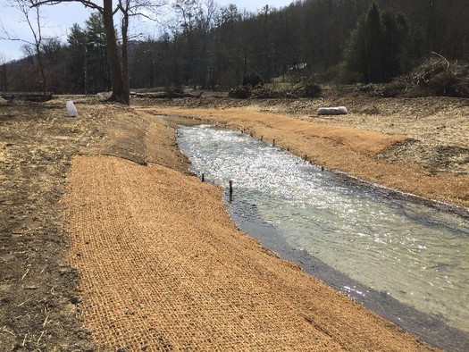 Shaw Creek runs through Veterans Healing Farm in Hendersonville, N.C. (Resource Institute)  