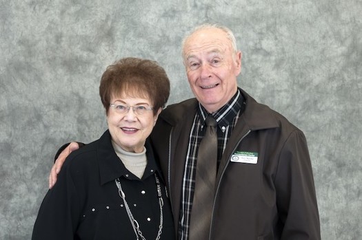 Mozelle and Don Neville of Idaho Falls received the 2019 Andrus Award for Community Service for their work distributing goods in southern Idaho. (Sherwin Crooks/AARP Idaho)