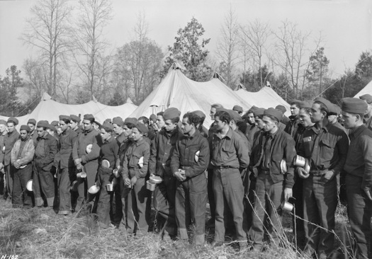 Civilian Conservation Corps members at a camp near Esco, Tenn. (Lewis Hine, U.S. National Archives and Records Administration/Wikimedia Commons)