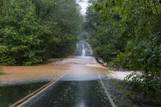 Rainwater from Hurricane Florence washes out a bridge in Waxhaw, North Carolina. (Adobe Stock)