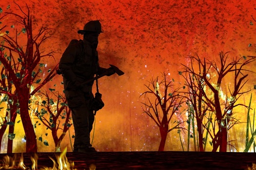 Crews fighting wildfires will have to add social distancing and sanitizing equipment to their skill set in order to battle blazes this year. (bekireveren/Adobe Stock)